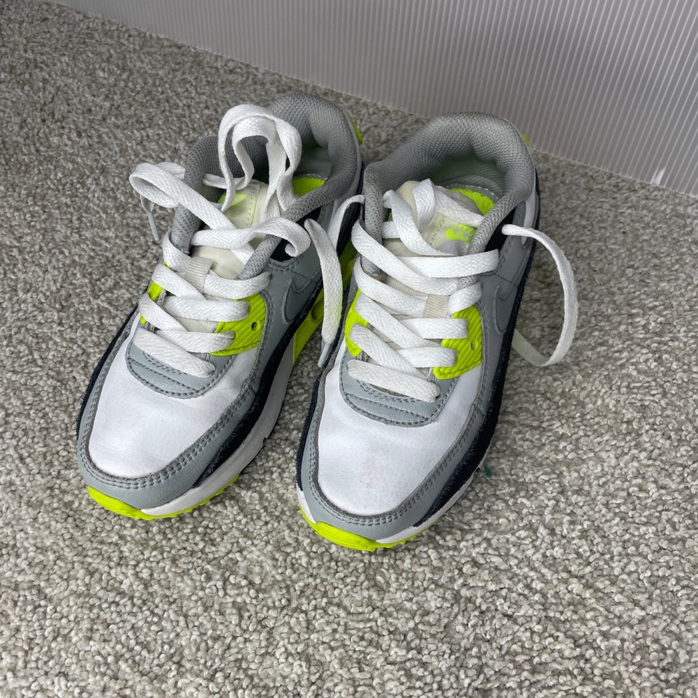 Kids size 13c Neon Green Air max. Pre own
